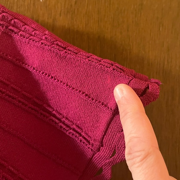 Ted Baker London Dilpree Fuchsia Off the Shoulder Knit Dress - Picture 11 of 11